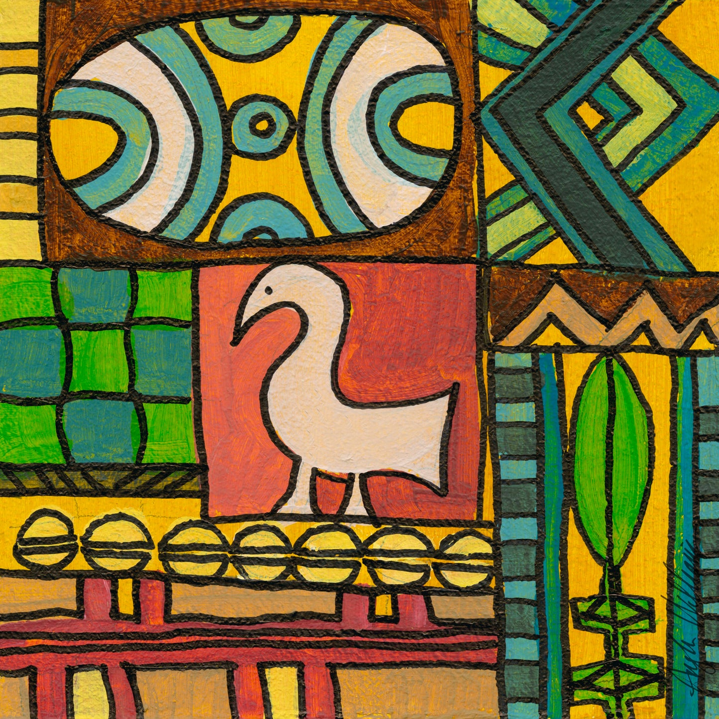 Afro Modern Art Print "SHIELD"