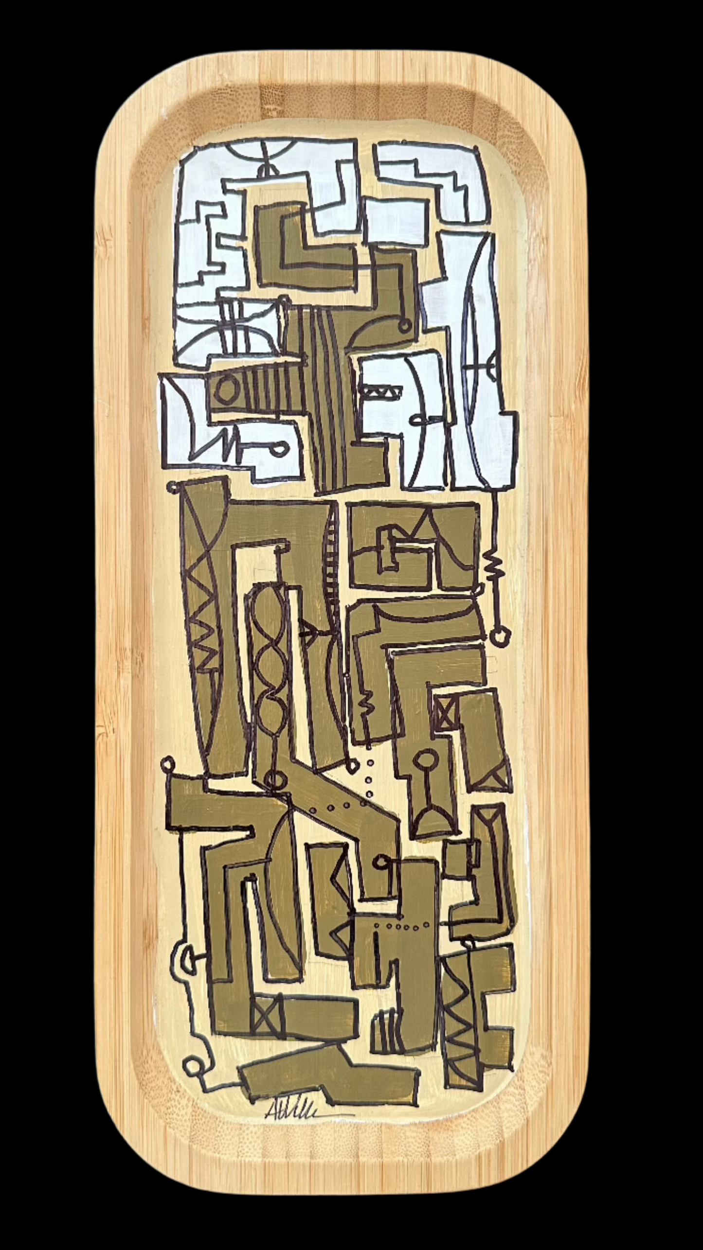 AfroModern Painted Tray.2