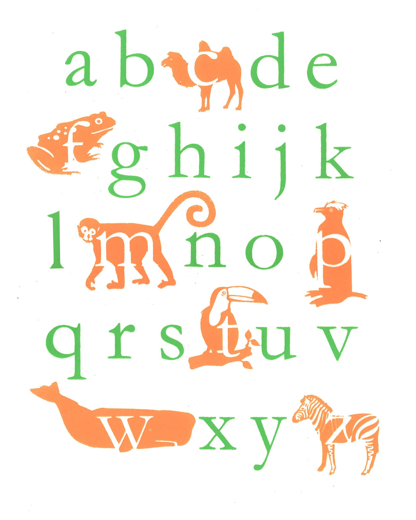 Original Silkscreen Print  "Hidden Alphabet"