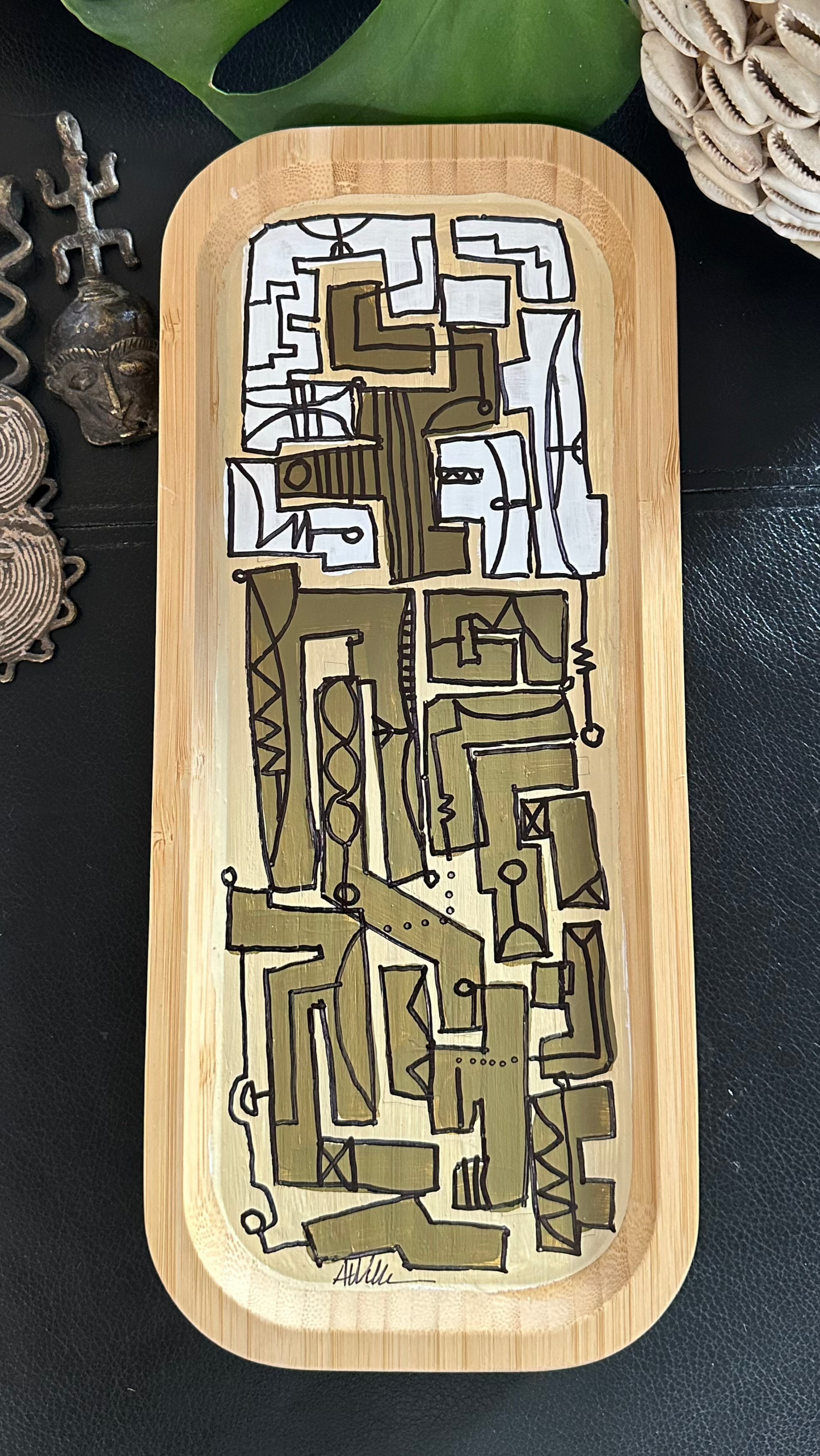 AfroModern Painted Tray.2