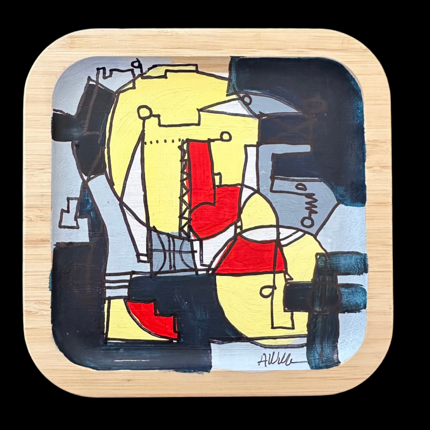 AfroModern Painted Tray - Square *SOLD*