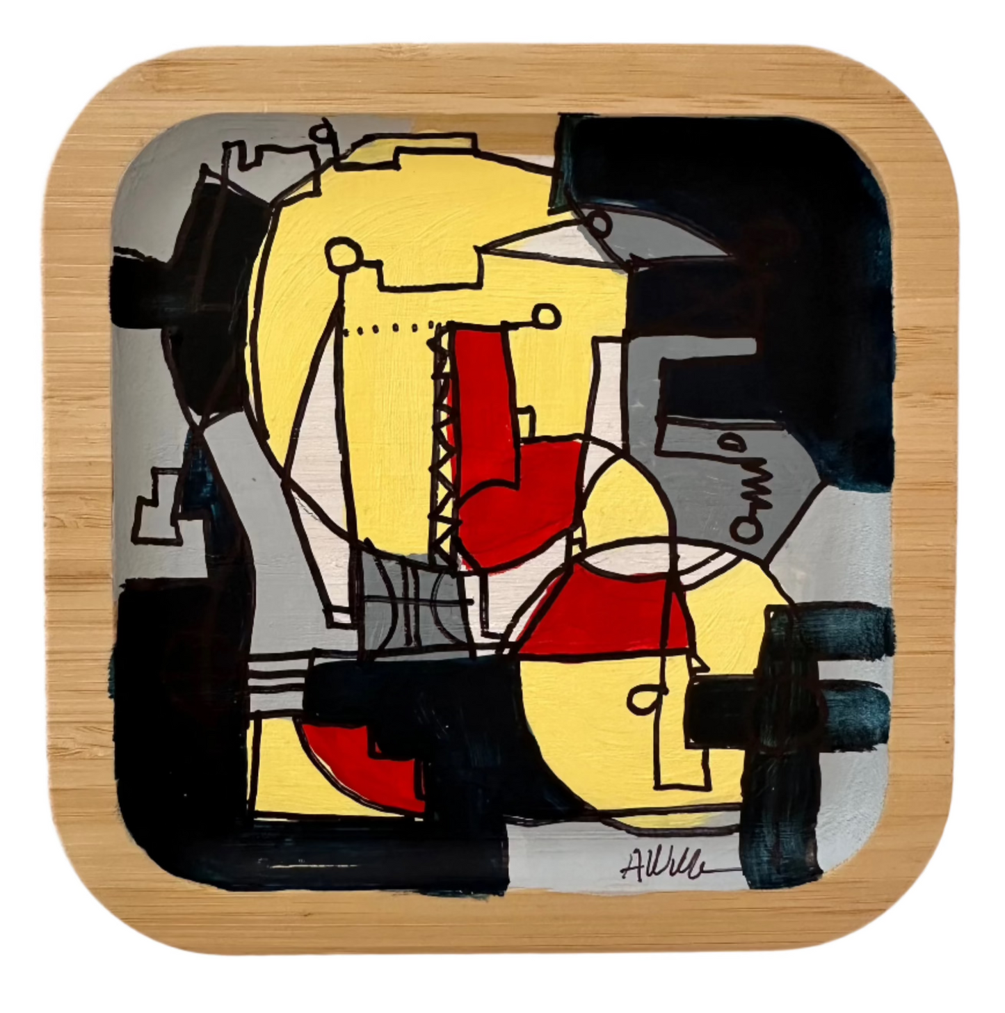 AfroModern Painted Tray - Square *SOLD*