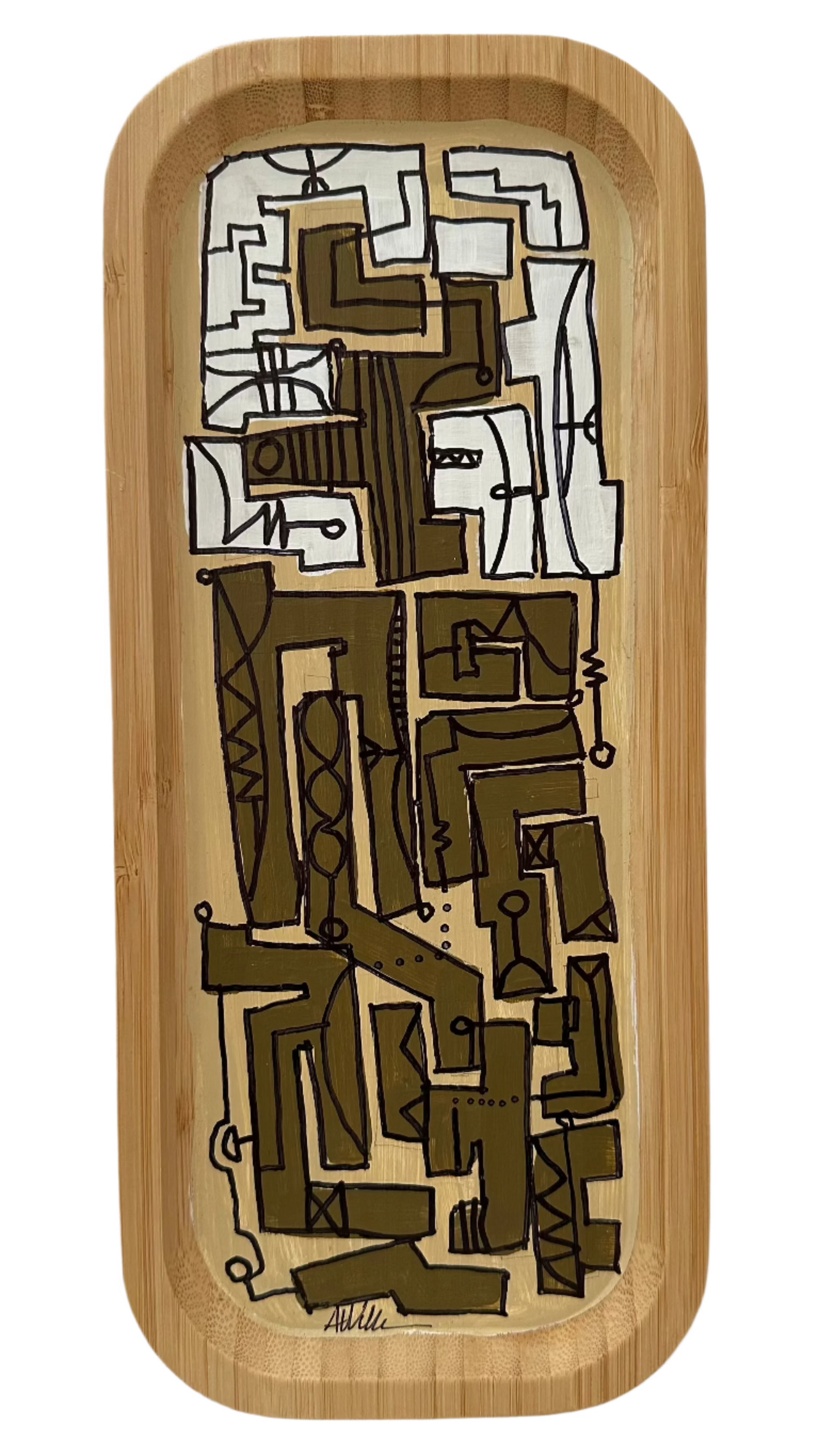 AfroModern Painted Tray.2